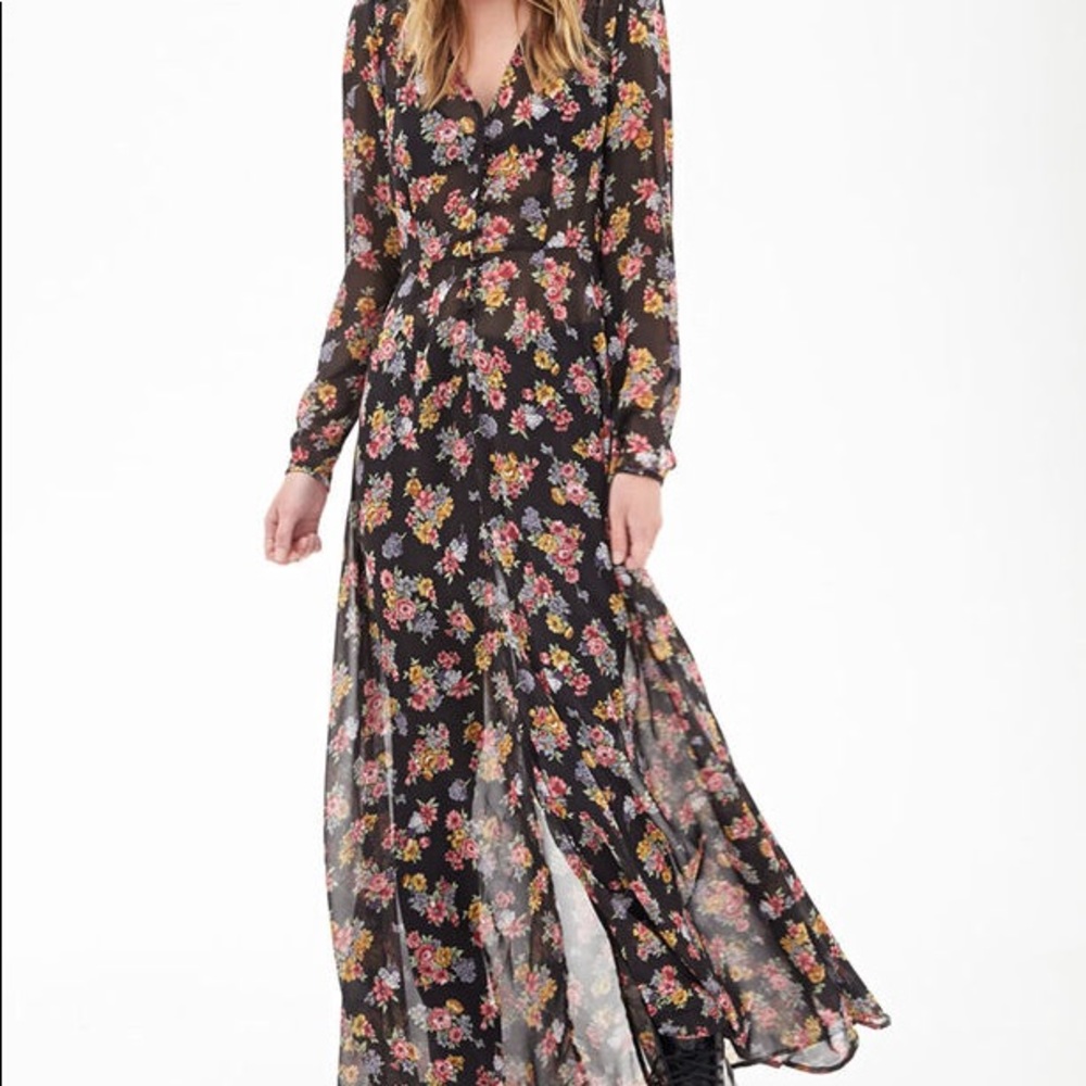Forever 21 floral black maxi dress - Picture 2 of 4